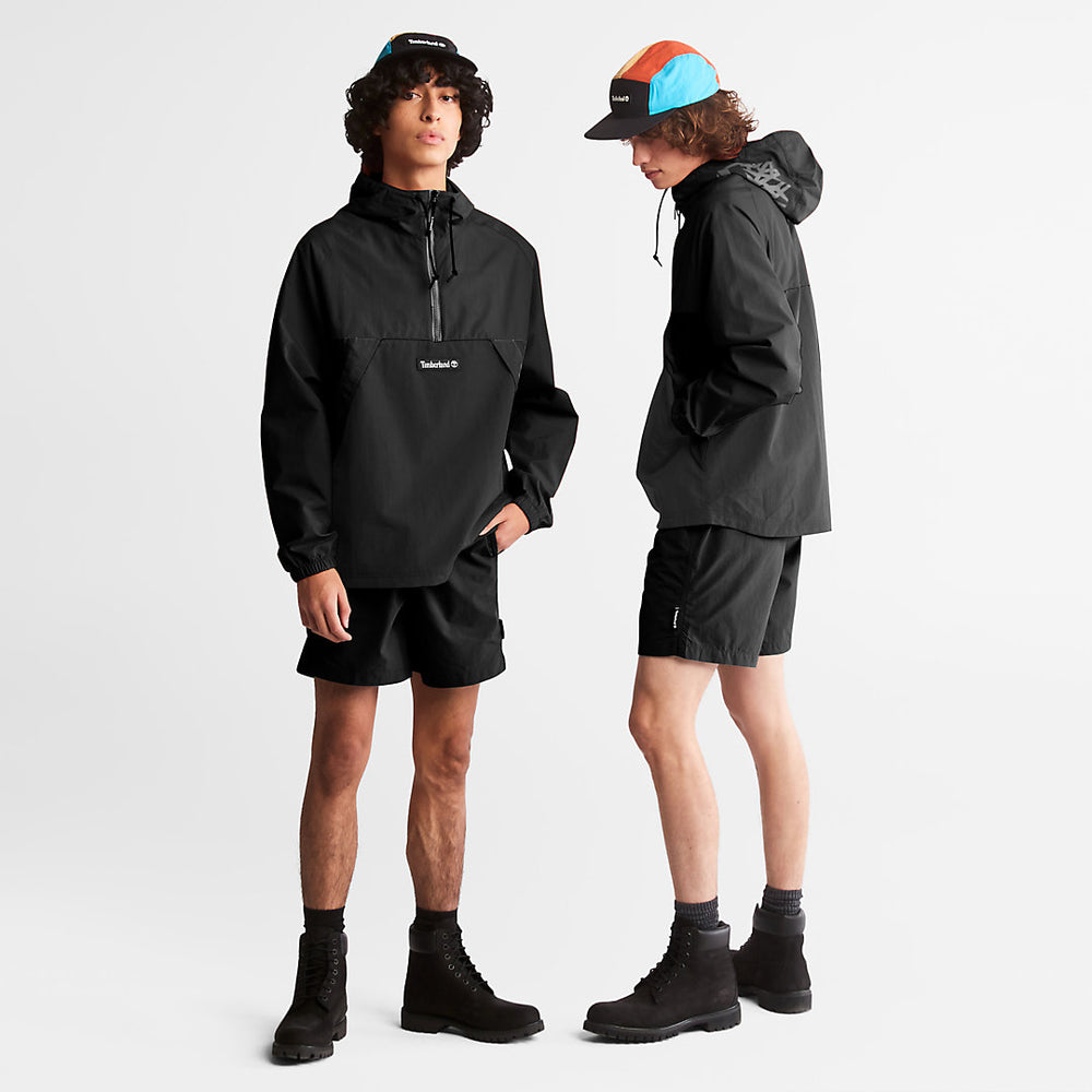 DWR Zip-Neck Windbreaker for Men in Black Timberland For Sale