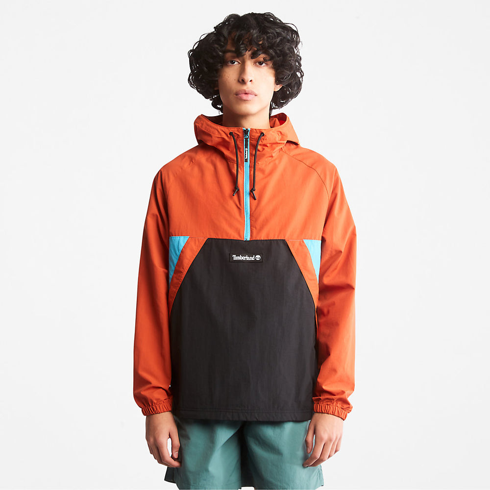 DWR Zip-Neck Windbreaker for All Gender in Orange Timberland Outlet
