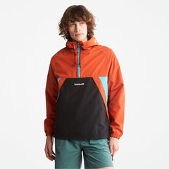 DWR Zip-Neck Windbreaker for All Gender in Orange Timberland Outlet