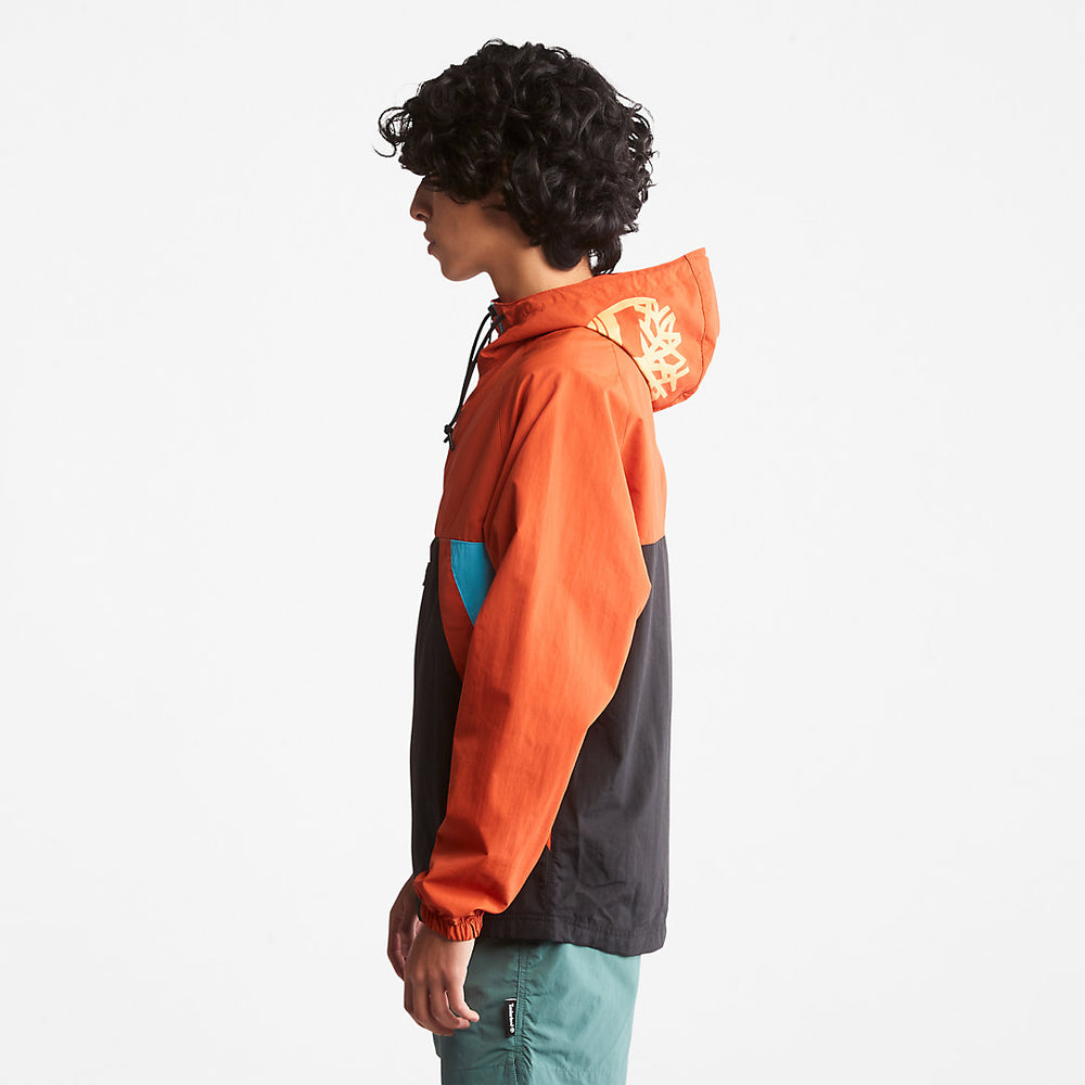 DWR Zip-Neck Windbreaker for All Gender in Orange Timberland Outlet
