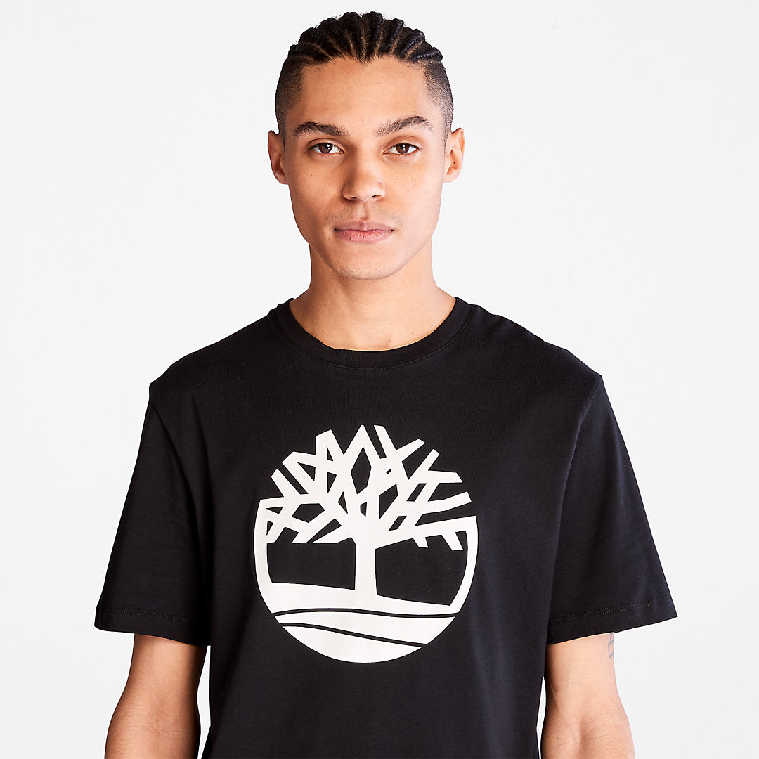 Kennebec River Tree Logo T-shirt for Men in Black Timberland Sale