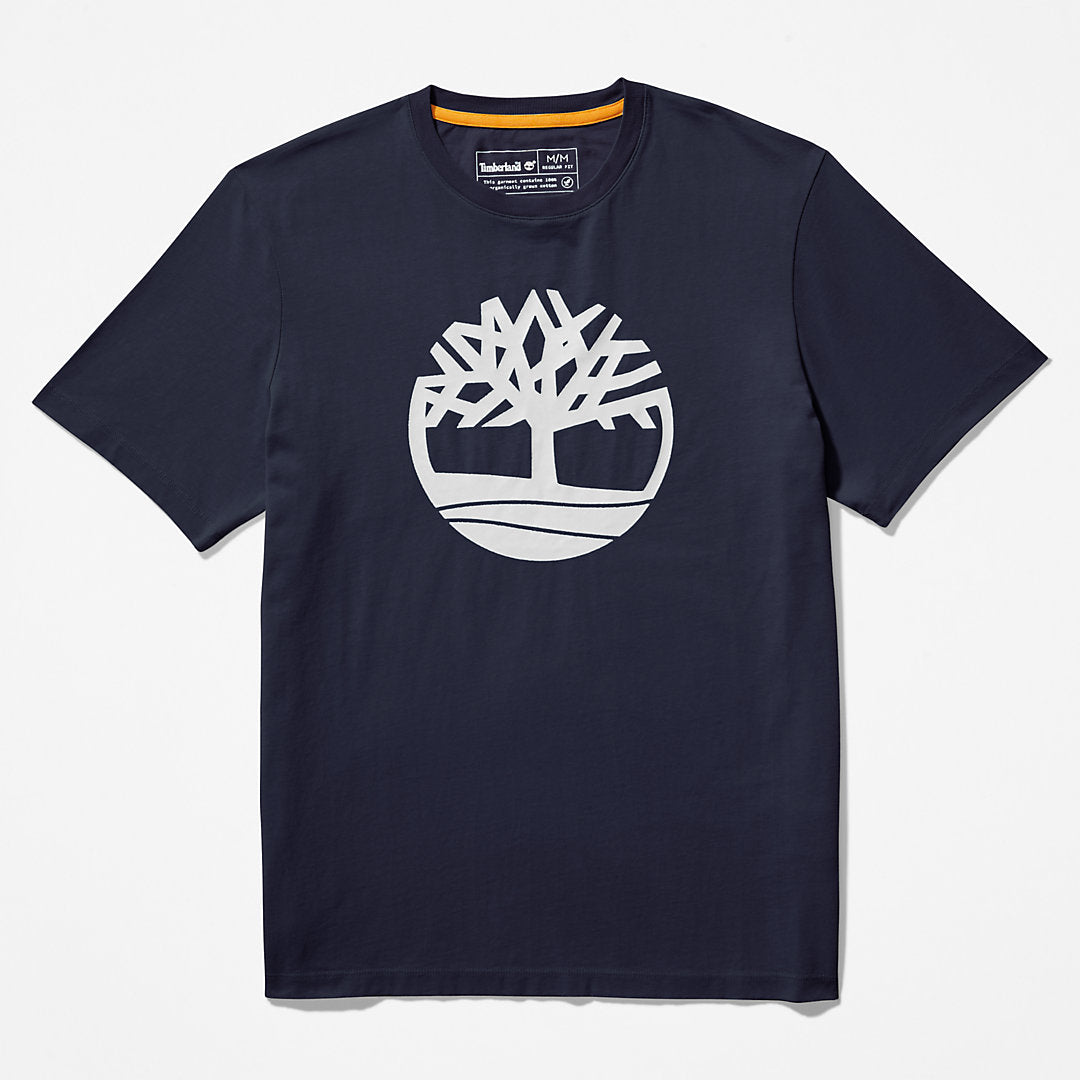 Kennebec River Tree Logo T-shirt for Men in Navy Timberland For Sale