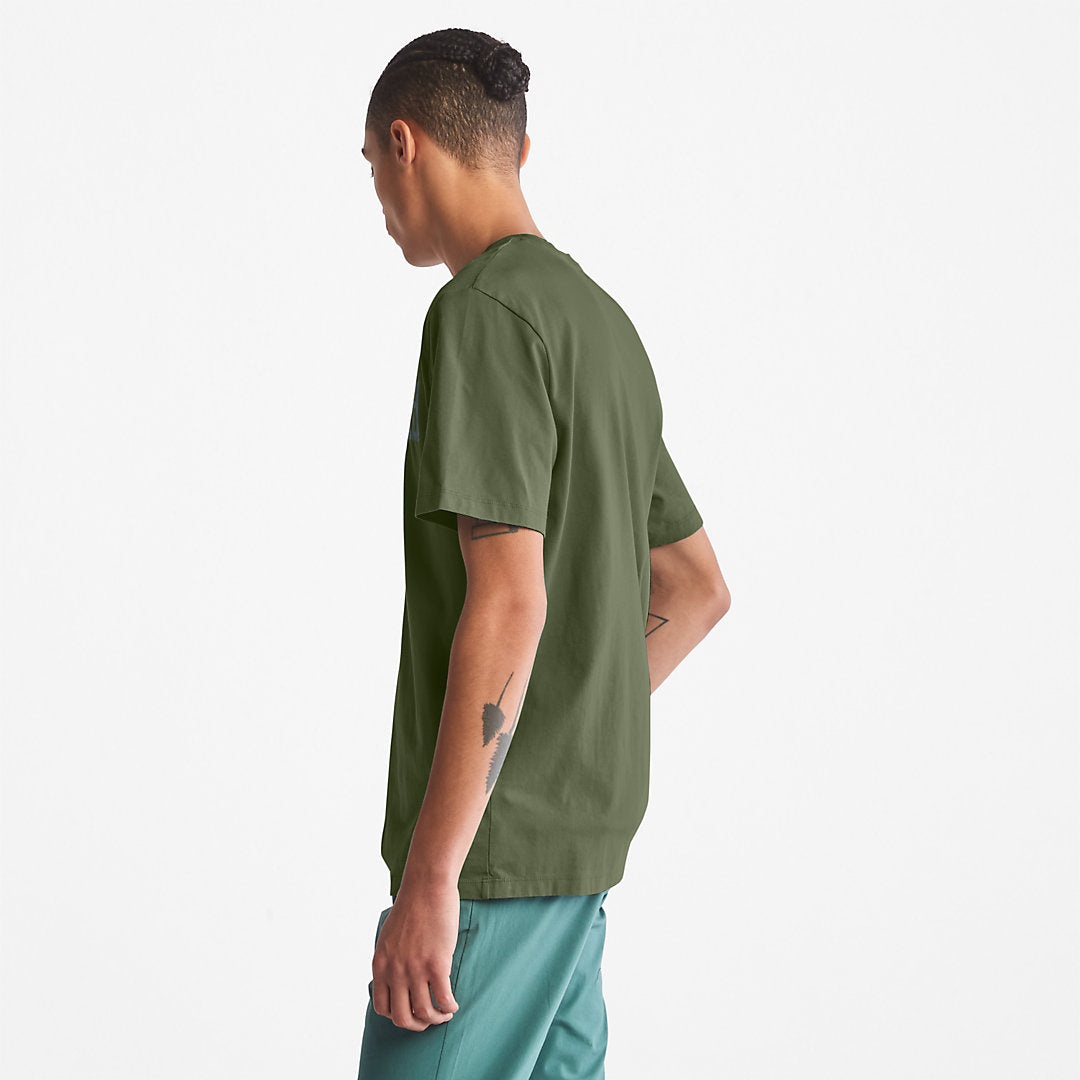 Kennebec River Logo T-Shirt for Men in Dark Green Timberland For Sale