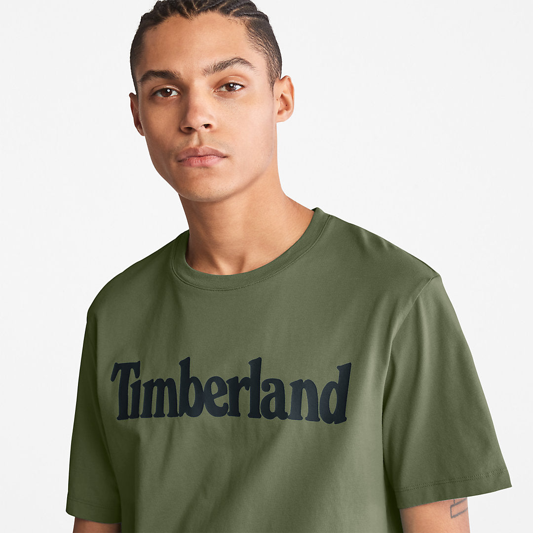 Kennebec River Logo T-Shirt for Men in Dark Green Timberland For Sale