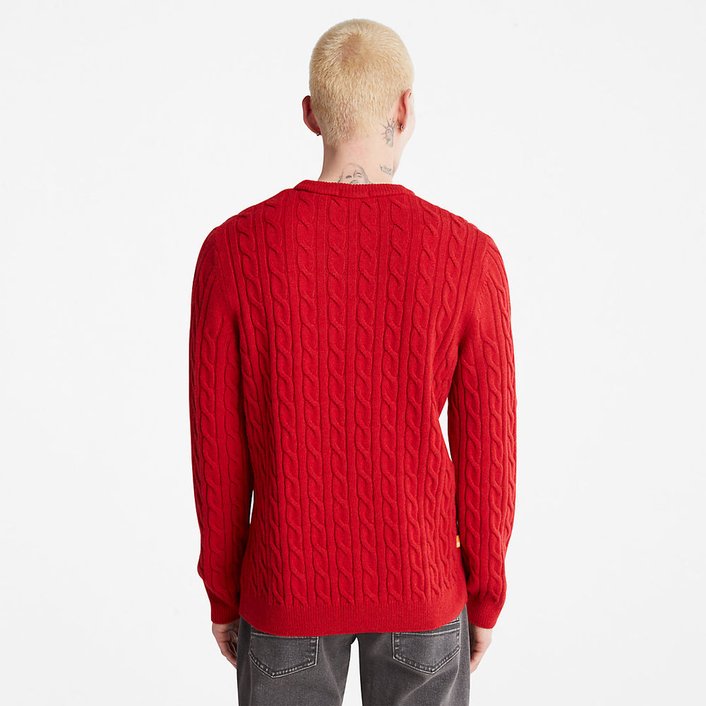 Phillips Brook Cable-knit Sweater for Men in Red Timberland On Sale