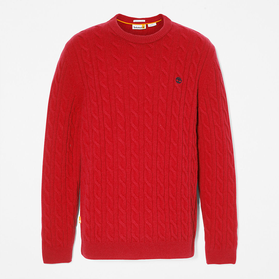 Phillips Brook Cable-knit Sweater for Men in Red Timberland On Sale