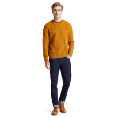 Phillips Brook Cable Sweater for Men in Yellow Timberland For Sale