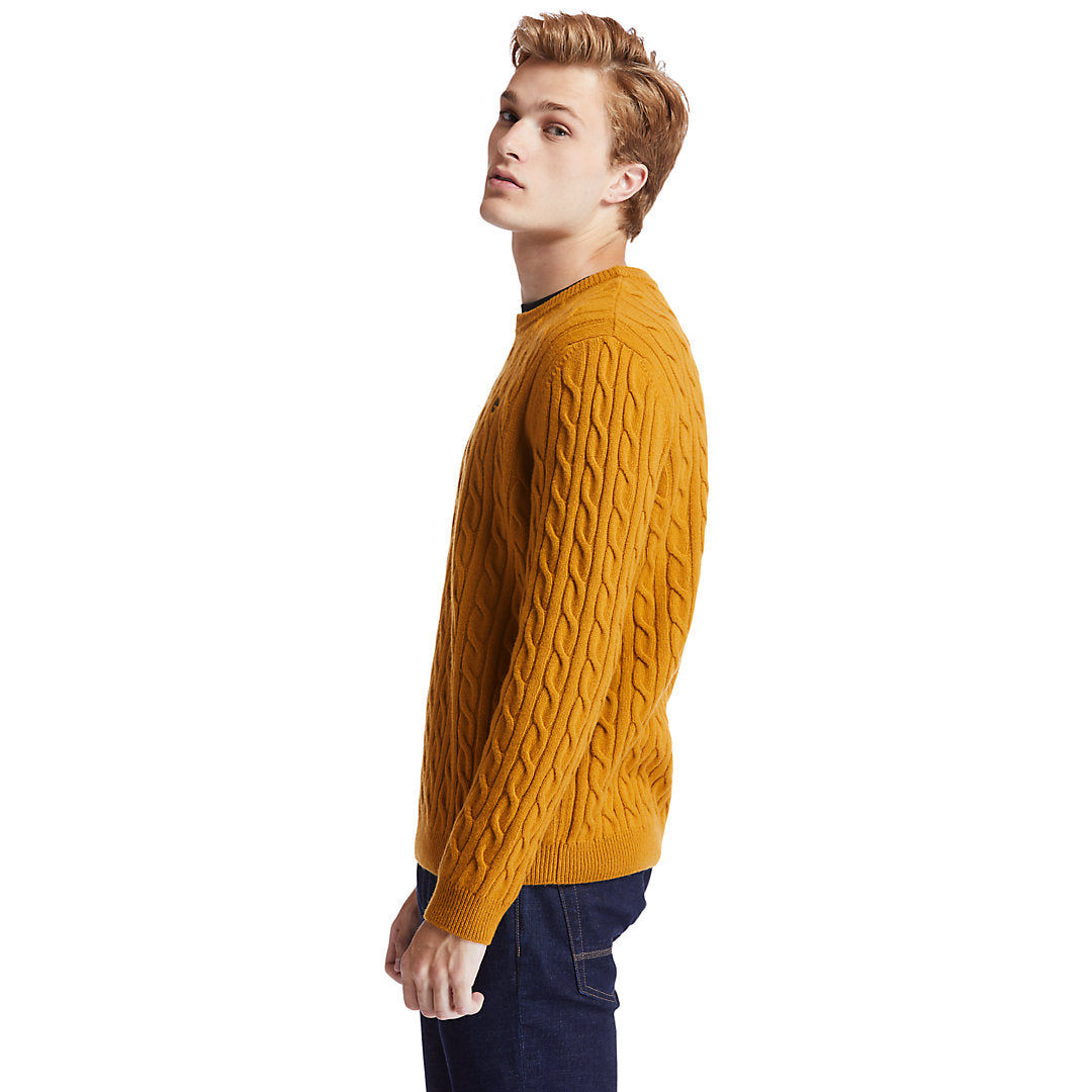 Phillips Brook Cable Sweater for Men in Yellow Timberland For Sale