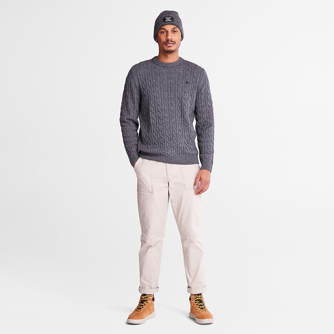 Phillips Brook Cable-knit Sweater for Men in Grey Timberland Discount