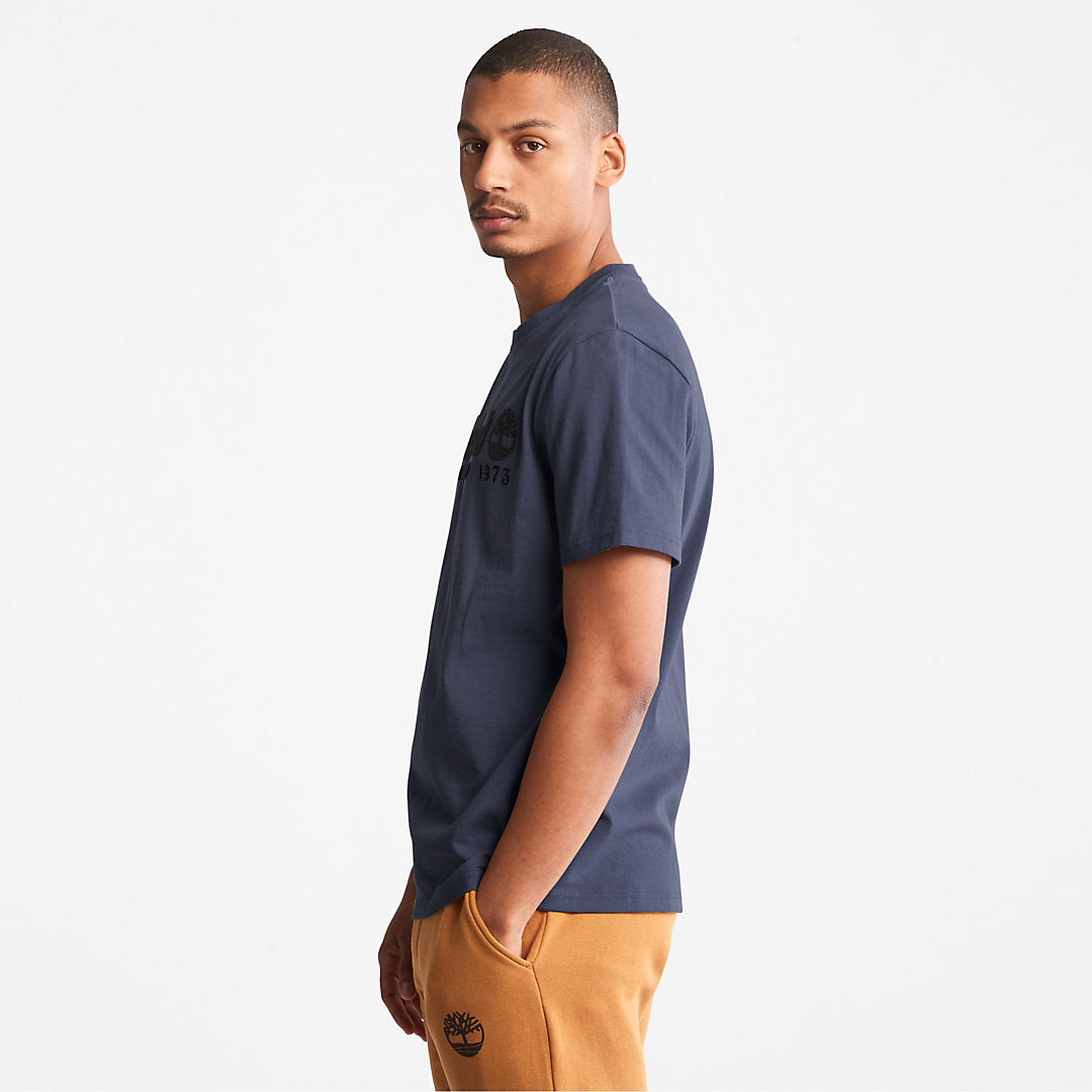 Outdoor Heritage Logo T-Shirt for Men in Navy Timberland US