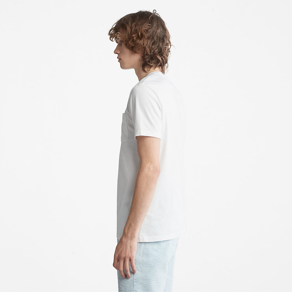 Dunstan River Pocket T-shirt for Men in White Timberland On Sale