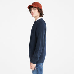 Beards Brook Crew-Neck Sweater for Men in Navy Timberland Sale