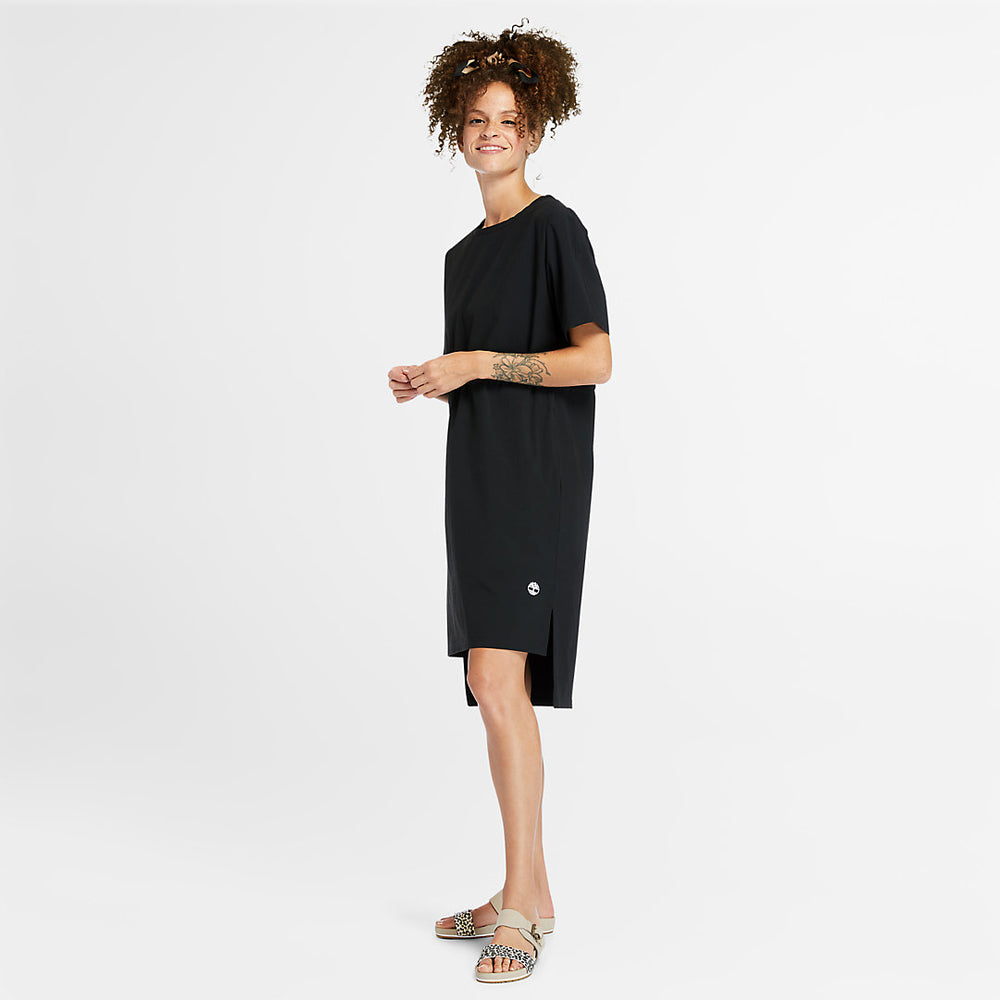 Drawstring T-Shirt Dress for Women in Black Timberland US