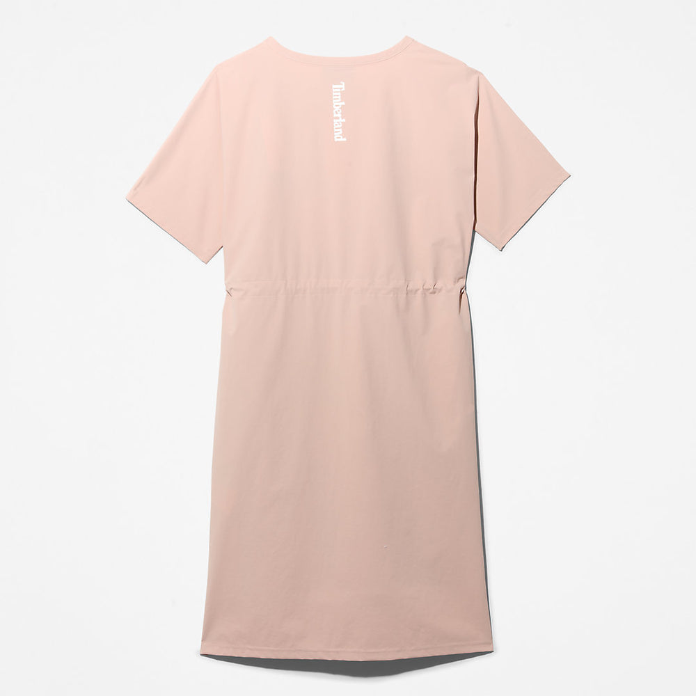 Drawstring T-Shirt Dress for Women in Light Pink Timberland On Sale