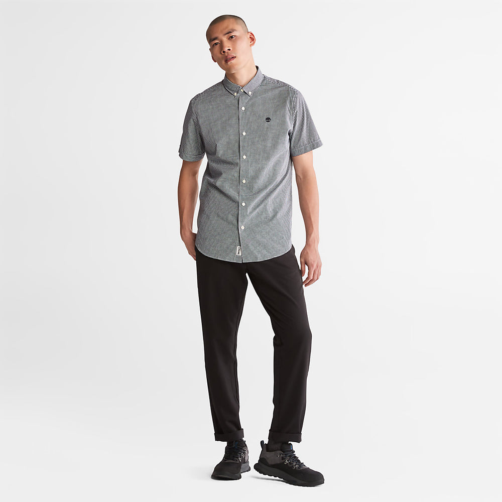 Suncook River Short-Sleeve Poplin Shirt for Men in Navy Timberland On Sale