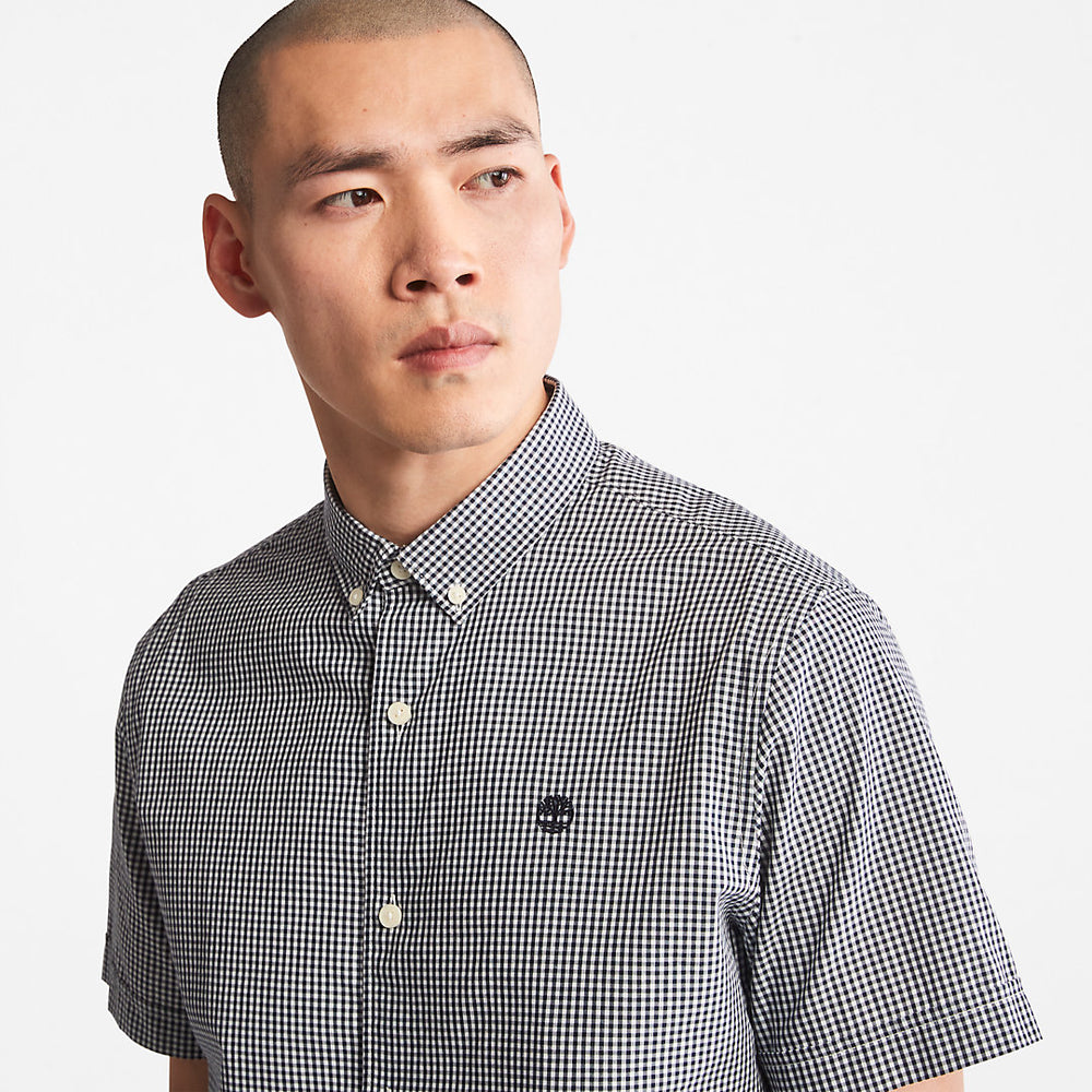 Suncook River Short-Sleeve Poplin Shirt for Men in Navy Timberland On Sale