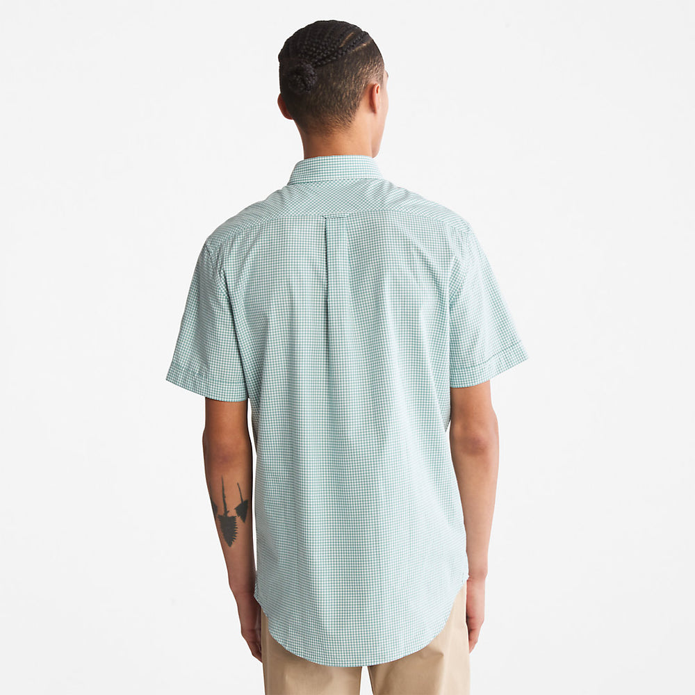 Suncook River Short-Sleeve Poplin Shirt for Men in Green Timberland For Sale
