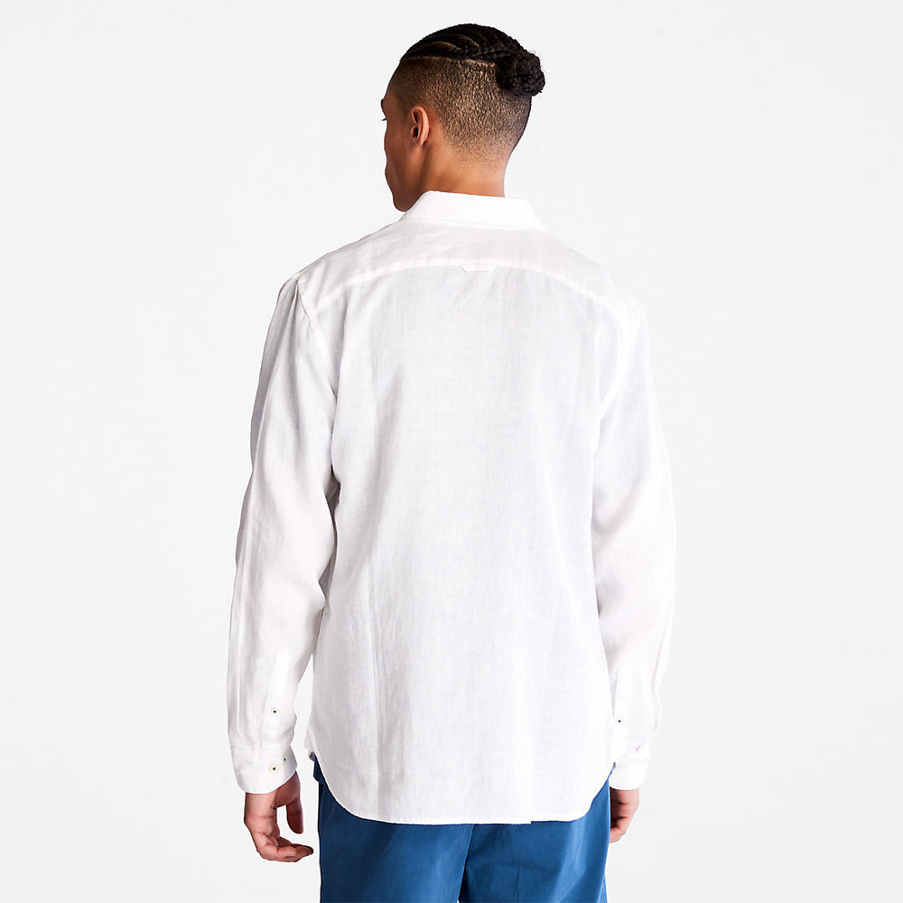 Mill River LS Linen Shirt for Men in White Timberland US
