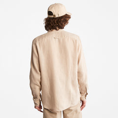 Mill River Slim-Fit Linen Shirt for Men in Beige Timberland Outlet