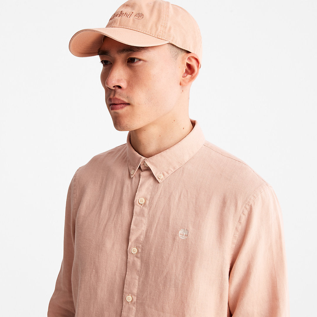 Mill River Slim-Fit Linen Shirt for Men in Light Pink Timberland Sale