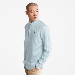 Mill River LS Linen Shirt for Men in Light Blue Timberland Sale