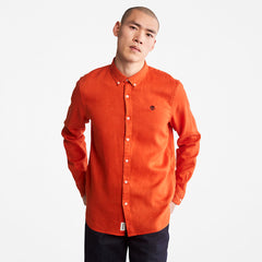 Mill River Slim-Fit Linen Shirt for Men in Orange Timberland US