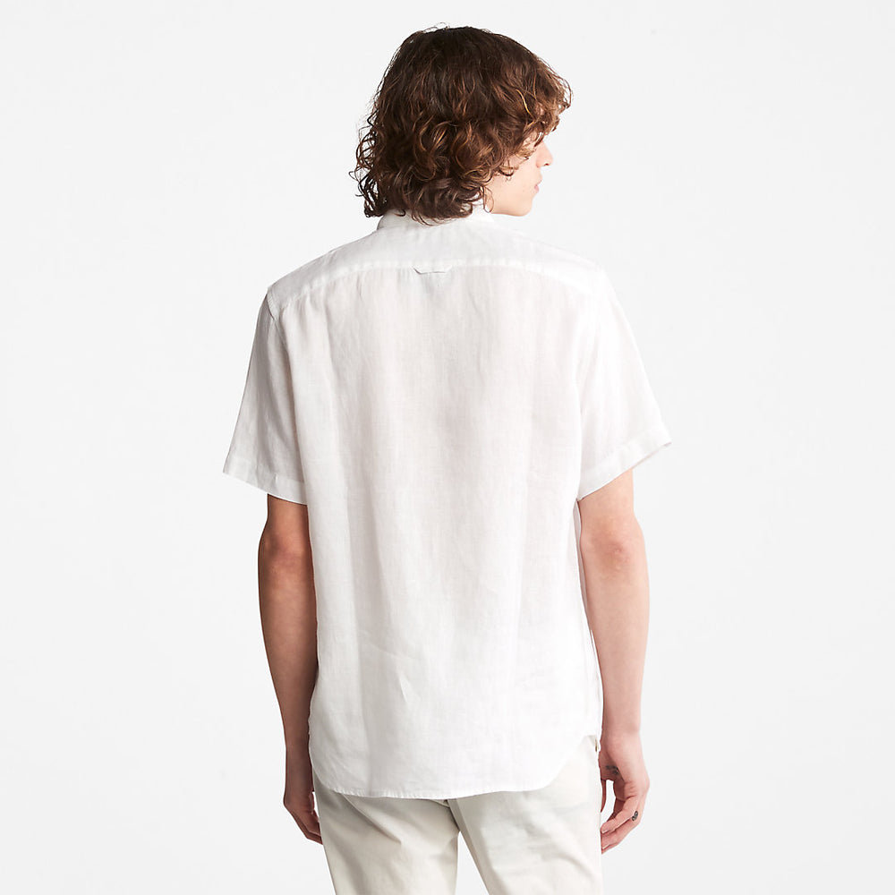 Mill River Short-sleeve Linen Shirt for Men in White Timberland For Sale
