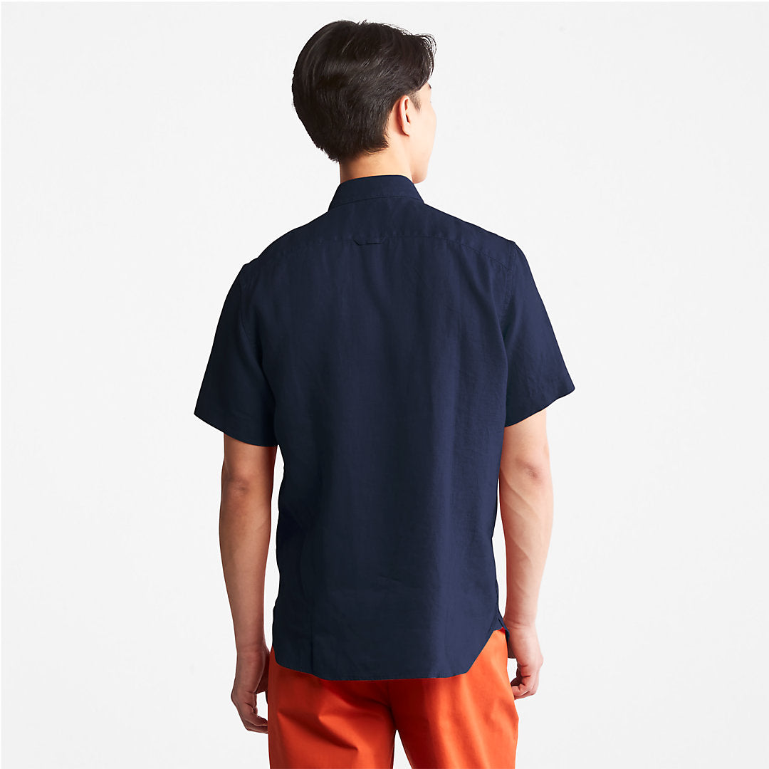 Mill River Short-sleeve Linen Shirt for Men in Navy Timberland Online
