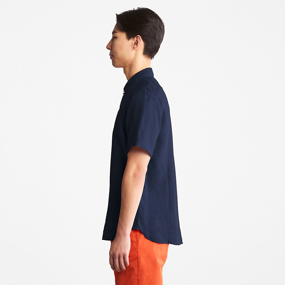 Mill River Short-sleeve Linen Shirt for Men in Navy Timberland Online