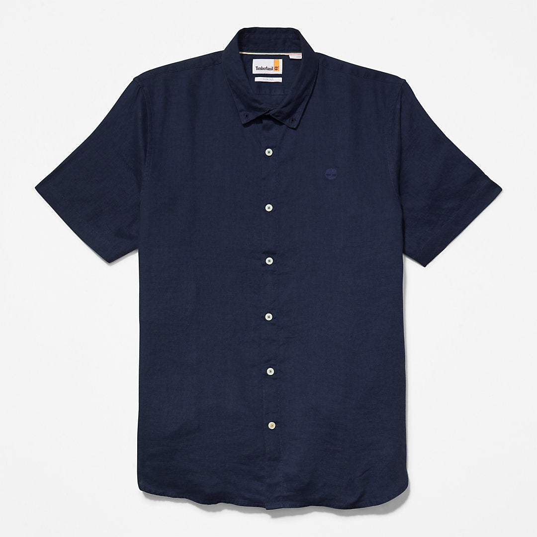 Mill River Short-sleeve Linen Shirt for Men in Navy Timberland Online