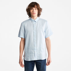 Mill River Short-Sleeve Shirt for Men in Light Blue Timberland On Sale