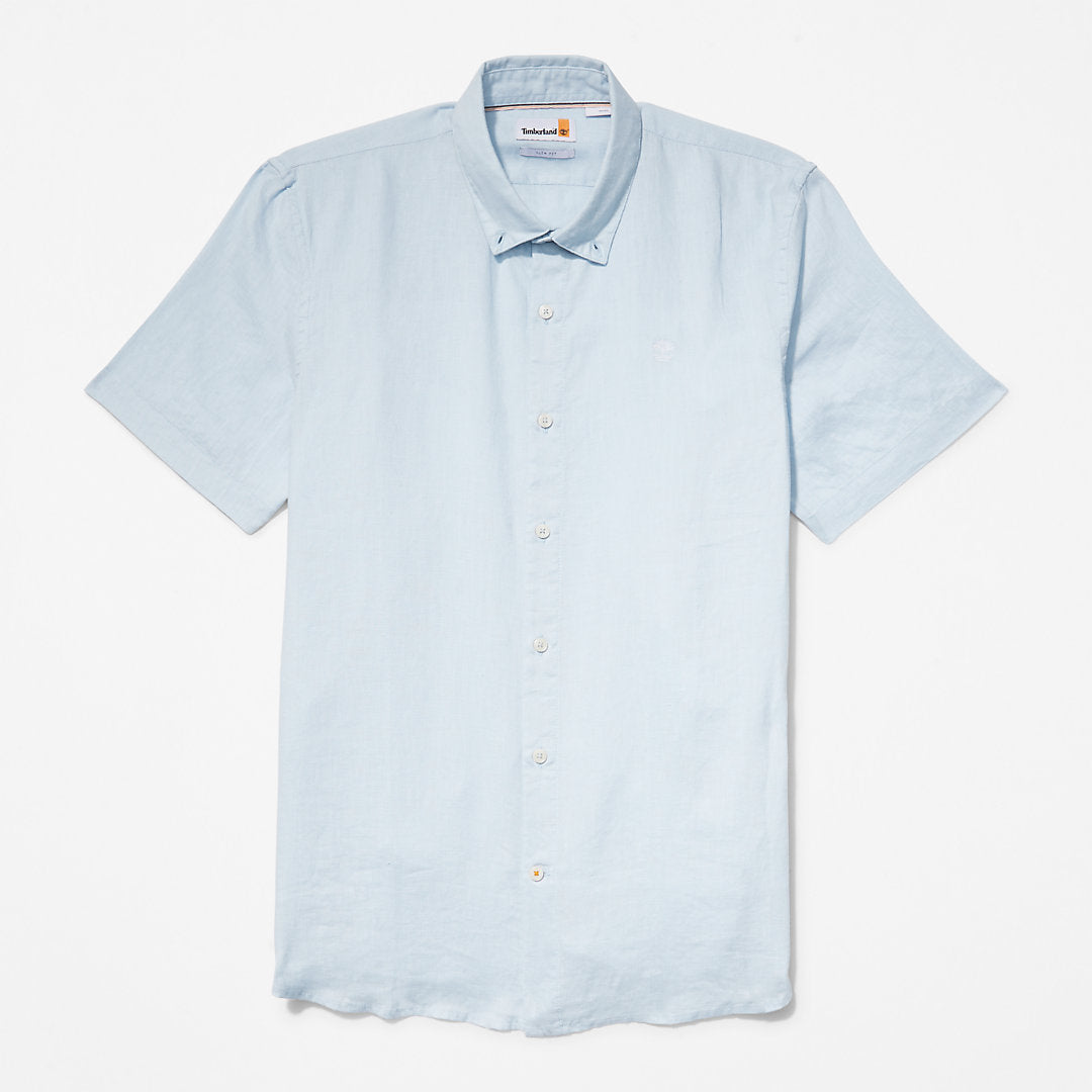 Mill River Short-Sleeve Shirt for Men in Light Blue Timberland On Sale