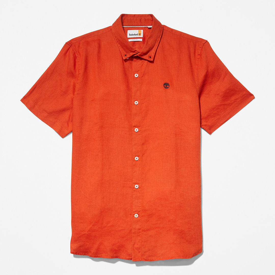 Mill River Short-Sleeve Shirt for Men in Orange Timberland For Sale