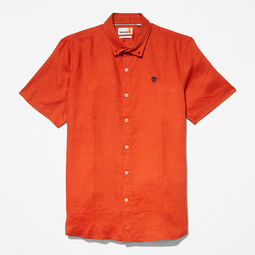 Mill River Short-Sleeve Shirt for Men in Orange Timberland For Sale