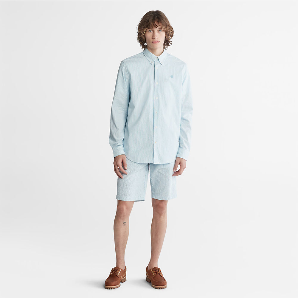 Striped Seersucker Shirt for Men in Blue Timberland Online