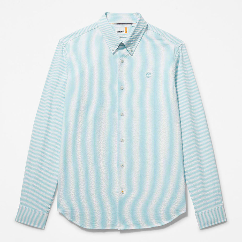 Striped Seersucker Shirt for Men in Blue Timberland Online