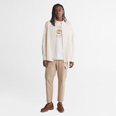 Striped Seersucker Shirt for Men in Orange Timberland Sale
