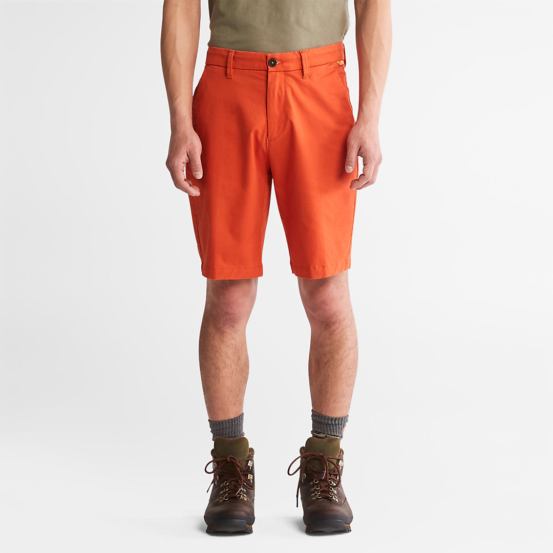 Squam Lake Stretch Chino Shorts for Men in Orange Timberland US