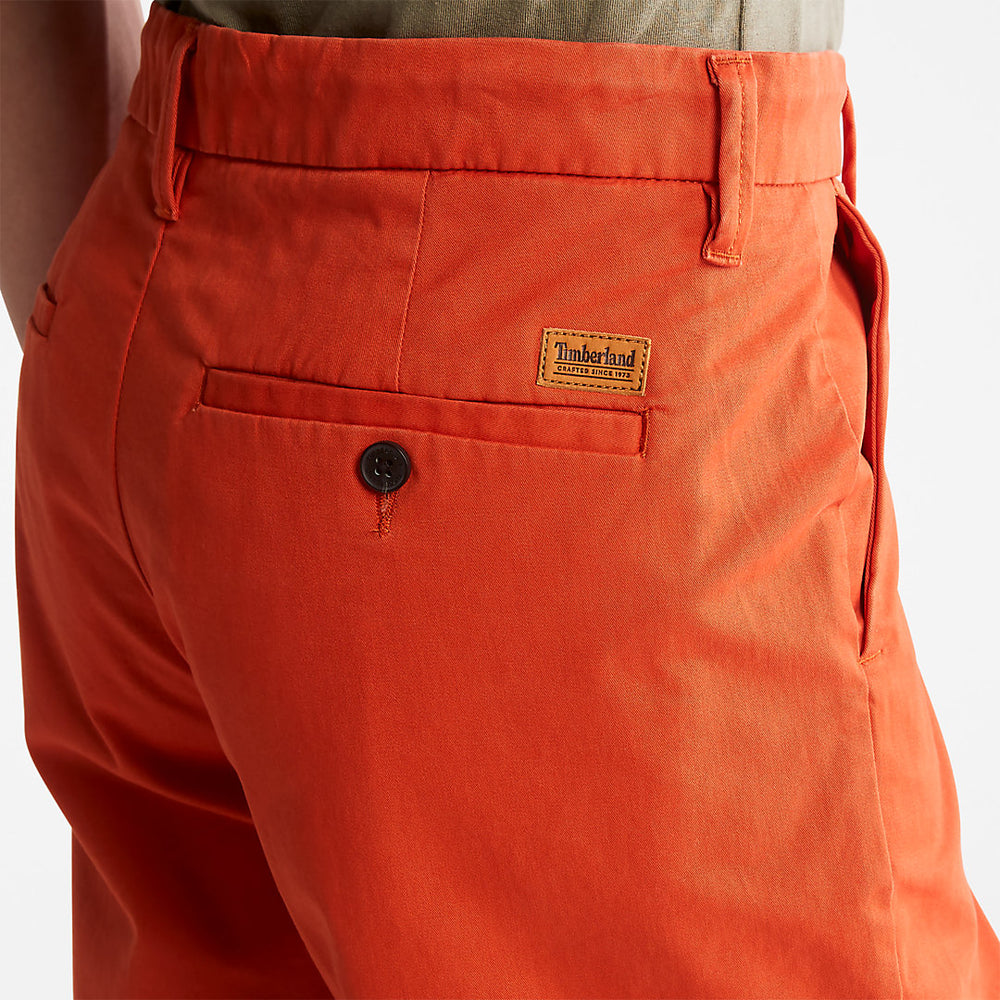 Squam Lake Stretch Chino Shorts for Men in Orange Timberland US