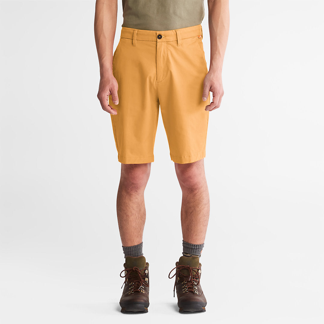 Squam Lake Stretch Chino Shorts for Men in Orange Timberland On Sale