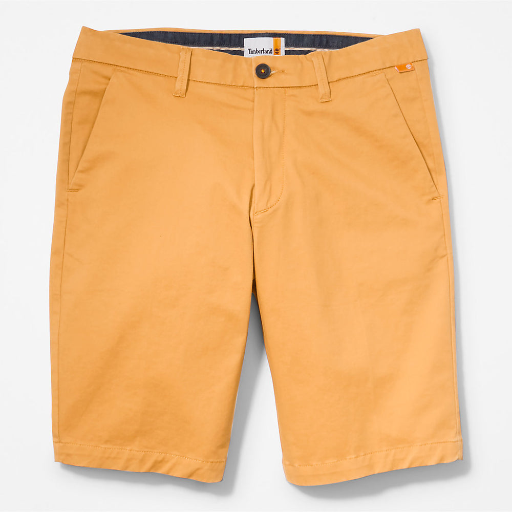 Squam Lake Stretch Chino Shorts for Men in Orange Timberland On Sale