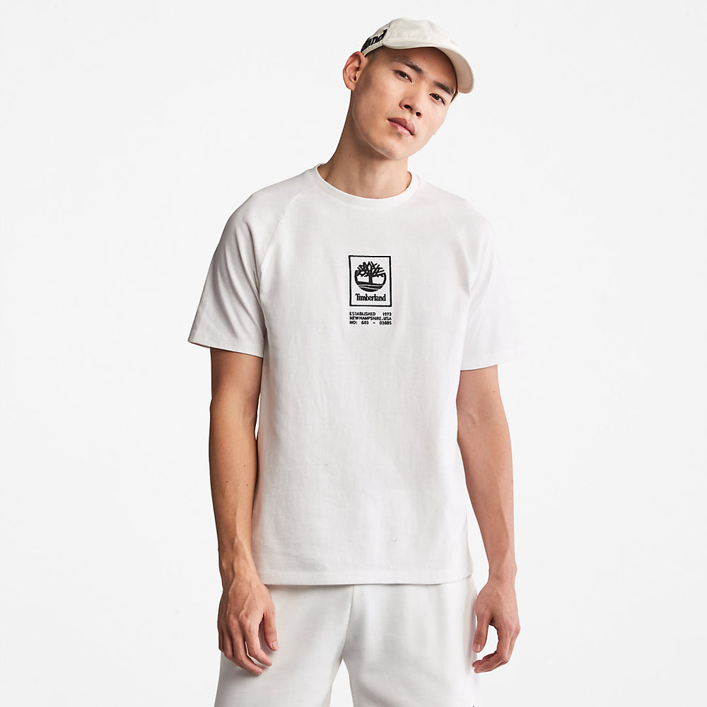 Heavyweight Logo T-Shirt for Men in White Timberland Outlet
