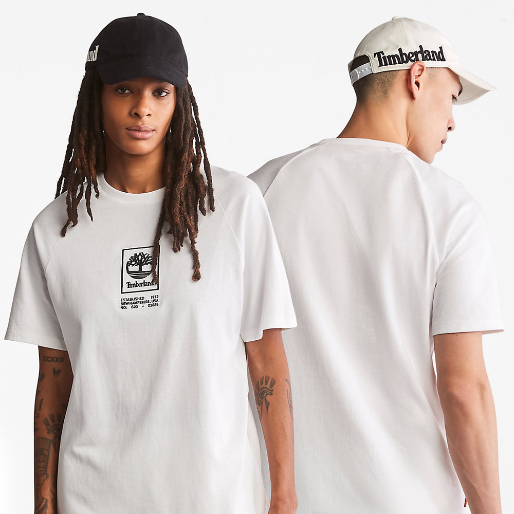 Heavyweight Logo T-Shirt for Men in White Timberland Outlet