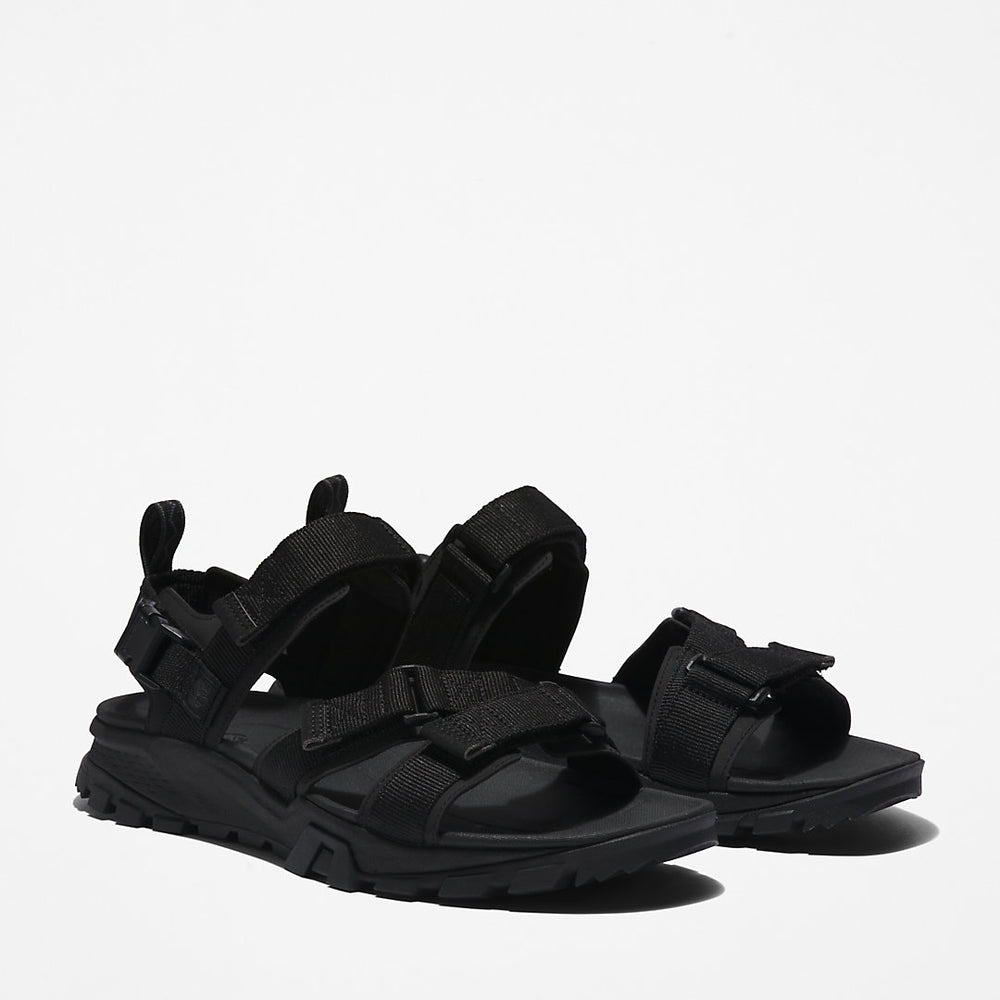 Garrison Trail Webbing-strap Sandal for Men in Monochrome Black Timberland Discount