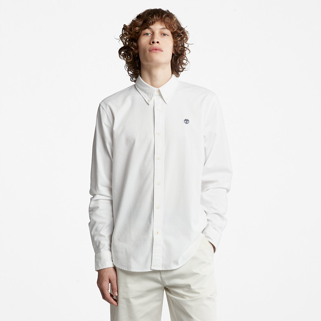 Pleasant River Slim Oxford Shirt for Men in White Timberland Discount