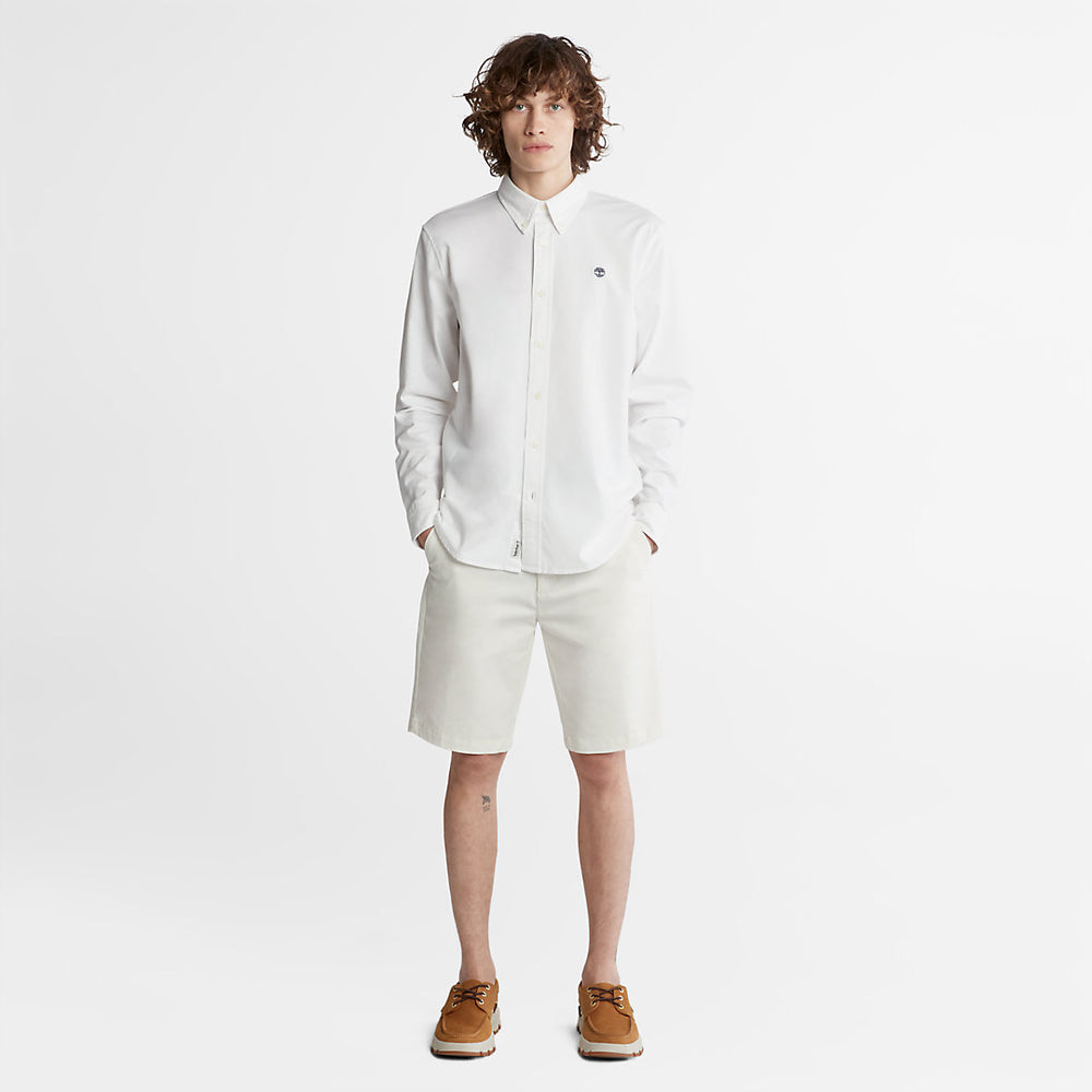 Pleasant River Slim Oxford Shirt for Men in White Timberland Discount