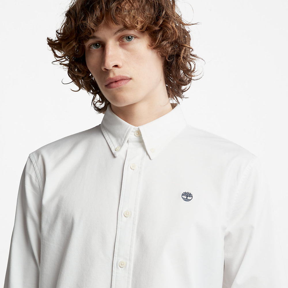 Pleasant River Slim Oxford Shirt for Men in White Timberland Discount
