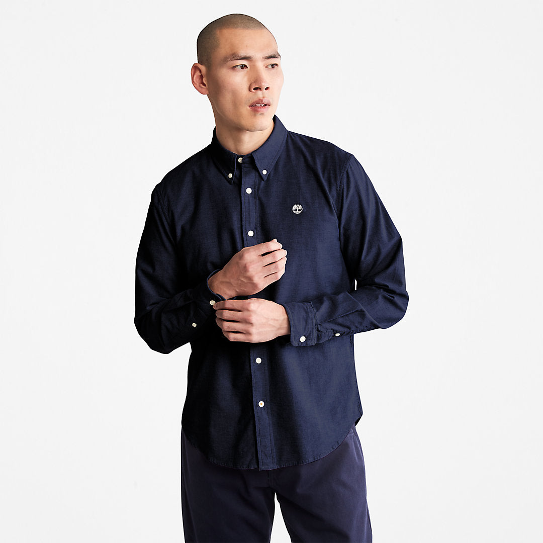 Pleasant River Slim Oxford Shirt for Men in Navy Timberland For Sale