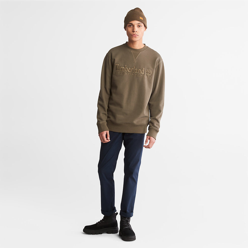 Outdoor Heritage Crewneck Sweatshirt for Men in Dark Green Timberland Online