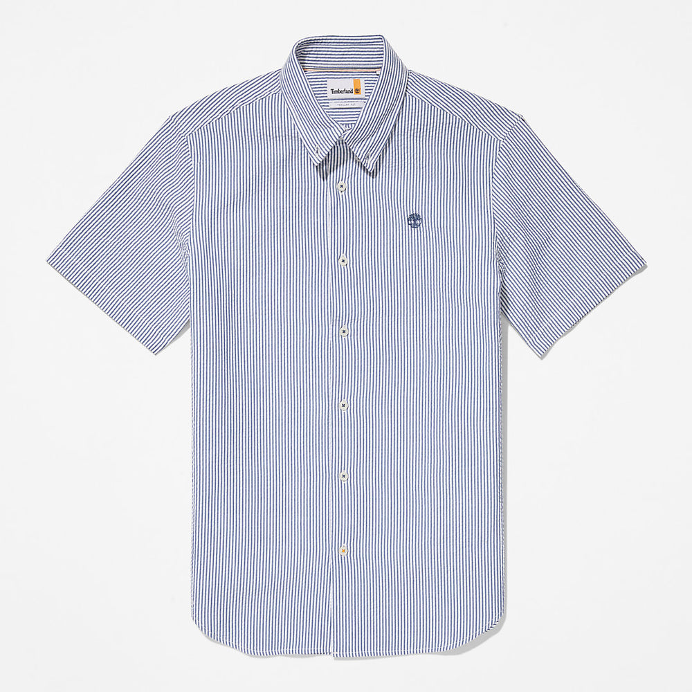 SS Seersucker Shirt for Men in Blue Timberland US